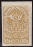 Austria - 1919 - Post Horn - 15 H - Crema - Austria, Post Horn - Scott 207 - 0